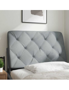 Cuscino Testiera Grigio Chiaro 80 cm in Tessuto