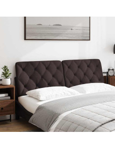 Cuscino Testiera Marrone Scuro 160 cm in Tessuto