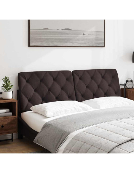Cuscino Testiera Marrone Scuro 160 cm in Tessuto