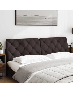 Cuscino Testiera Marrone Scuro 180 cm in Tessuto