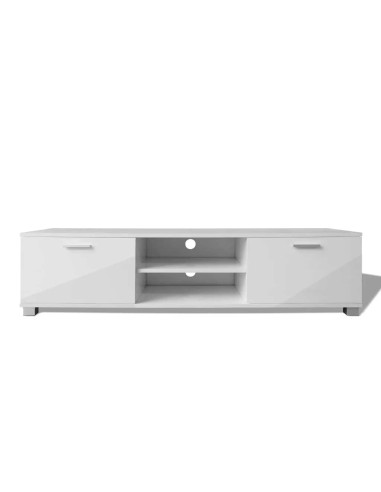 Mobile Porta TV Bianco Lucido 120x40,5x35 cm