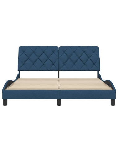 Giroletto senza Materasso Blu 160x200 cm in Tessuto