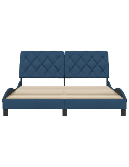 Giroletto senza Materasso Blu 160x200 cm in Tessuto