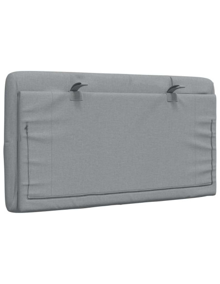 Cuscino Testiera Grigio Chiaro 80 cm in Tessuto