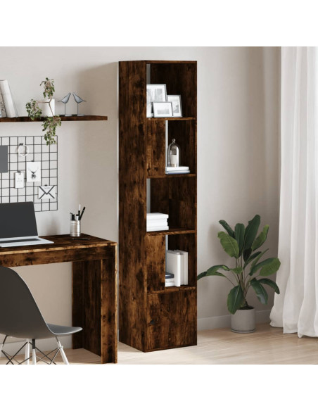 Libreria Rovere Fumo 40x36x189 cm in Legno Multistrato