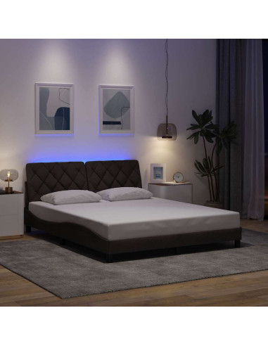 Giroletto con LED senza Materasso 160x200 cm Tessuto