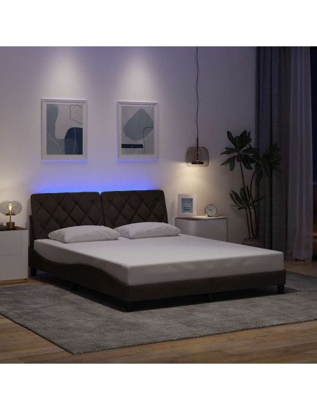 Giroletto con LED senza Materasso 160x200 cm Tessuto
