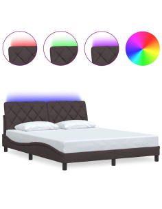 Giroletto con LED senza Materasso 160x200 cm Tessuto 2