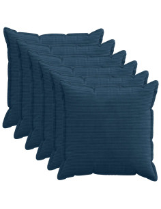 Federa 6 pz HOUTEN Blu navy 60 x 60 cm corduroy