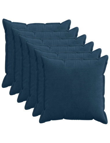 Federa 6 pz HOUTEN Blu navy 60 x 60 cm corduroy