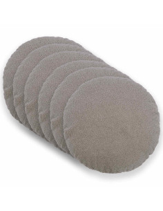 Federa 6 pcs HEERLEN Grigio Chiaro Ø 60 cm Bouclé