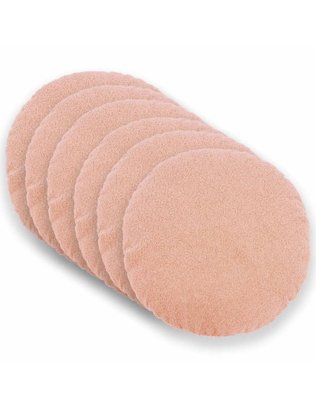 Federa 6 pcs HEERLEN Rosa Ø 60 cm Bouclé