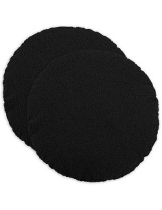 Federa 2 pcs HEERLEN Nero Ø 60 cm Bouclé