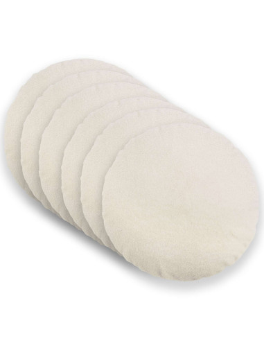 Federa 6 pcs HEERLEN Crema Ø 60 cm Bouclé