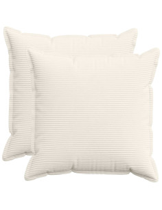 Federa 2 pz HOUTEN Crema 80 x 80 cm corduroy