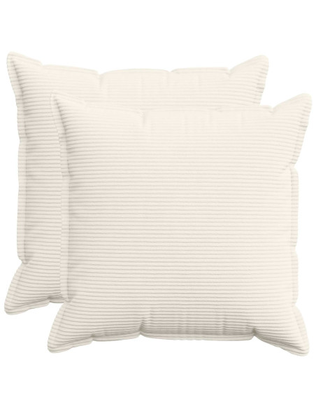 Federa 2 pz HOUTEN Crema 80 x 80 cm corduroy