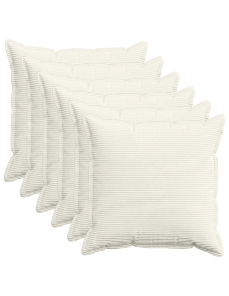 Federa 6 pz HOUTEN Crema 80 x 80 cm corduroy