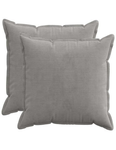 Federa 2 pz HOUTEN Grigio Chiaro 80 x 80 cm corduroy