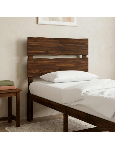 Testiera con bordo vivo ROSTOCK Marrone Scuro 75 cm