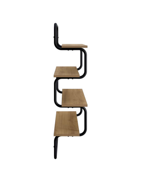 Mensola a 4 ripiani Rovere Artigianale 60 x 24,5 x 104 cm