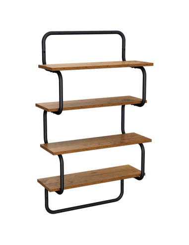 Mensola a 4 ripiani Legno antico 40 x 24,5 x 104 cm