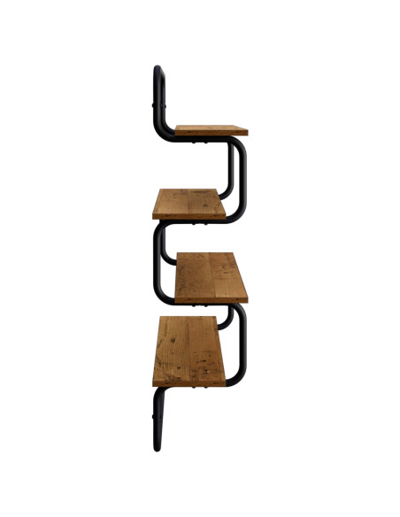 Mensola a 4 ripiani Legno antico 40 x 24,5 x 104 cm