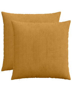Federa 2 pcs HEERLEN Giallo 60 x 60 cm corduroy