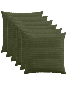 Federa 6 pcs HEERLEN Verde 60 x 60 cm corduroy
