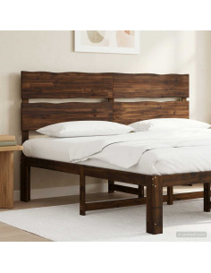 Testiera con bordo vivo ROSTOCK Marrone Scuro 200 cm
