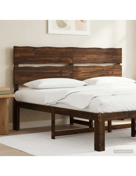 Testiera con bordo vivo ROSTOCK Marrone Scuro 200 cm