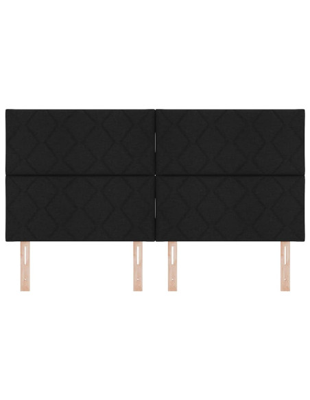 Testiera Nero 180 cm Tessuto