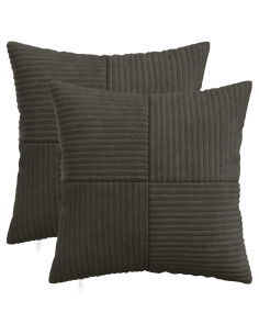 Federa 2 pcs ALMELO Antracite 45 x 45 cm corduroy
