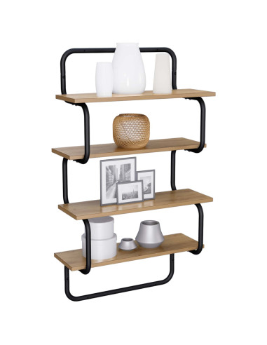 Mensola a 4 ripiani Rovere Artigianale 40 x 24,5 x 104 cm