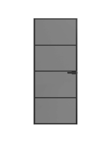 Porta Interna 83 x 201,5 cm Vetro Temperato e Alluminio