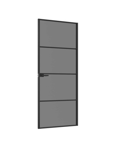 Porta Interna 83 x 201,5 cm Vetro Temperato e Alluminio