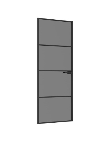 Porta Interna 76 x 201,5 cm Vetro Temperato e Alluminio
