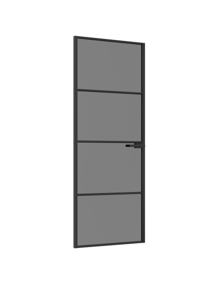 Porta Interna 76 x 201,5 cm Vetro Temperato e Alluminio