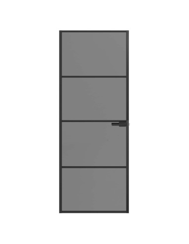 Porta Interna 76 x 201,5 cm Vetro Temperato e Alluminio