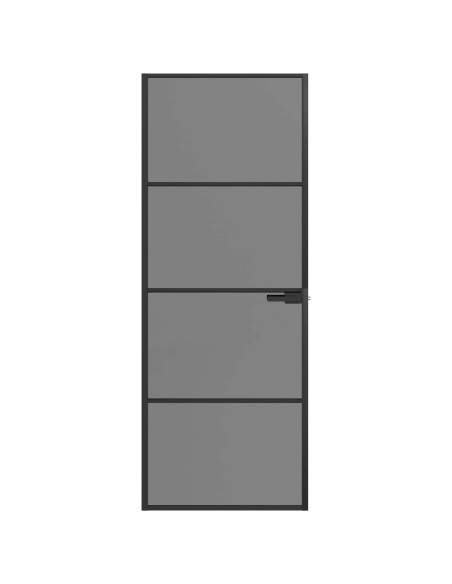Porta Interna 76 x 201,5 cm Vetro Temperato e Alluminio