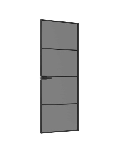 Porta Interna 76 x 201,5 cm Vetro Temperato e Alluminio