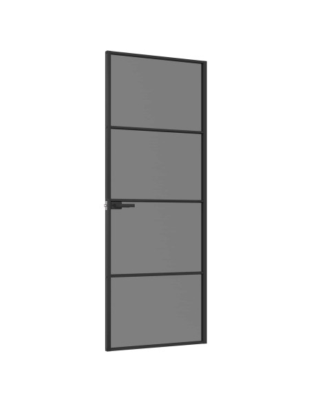 Porta Interna 76 x 201,5 cm Vetro Temperato e Alluminio