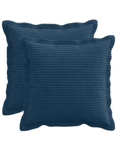 Federa 2 pz HOUTEN Blu navy 50 x 50 cm corduroy