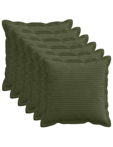Federa 6 pz HOUTEN Verde 50 x 50 cm corduroy