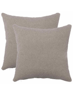 Federa 2 pcs HEERLEN Grigio Chiaro 50 x 50 cm Bouclé