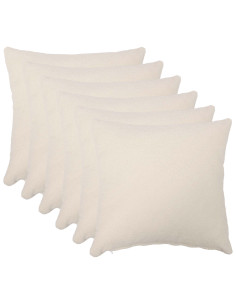 Federa 6 pcs HEERLEN Crema 50 x 50 cm Bouclé