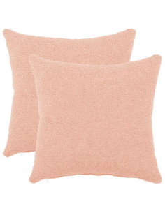 Federa 2 pcs HEERLEN Rosa 50 x 50 cm Bouclé