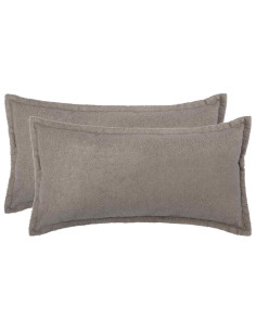 Federa 2 pcs HOUTEN Grigio Chiaro 40 x 70 cm Bouclé