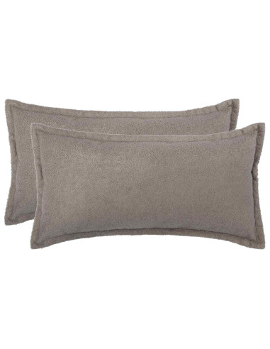 Federa 2 pcs HOUTEN Grigio Chiaro 40 x 70 cm Bouclé