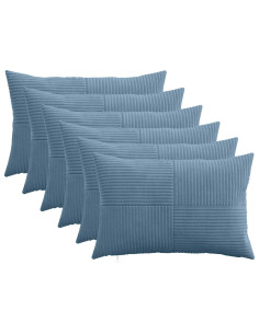 Federa 6 pcs ALMELO Blu 50 x 75 cm corduroy
