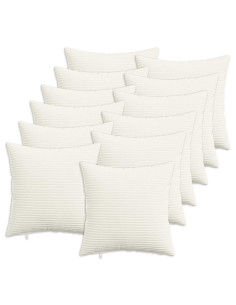 Federa 12 pcs HEERLEN Crema 40 x 40 cm corduroy